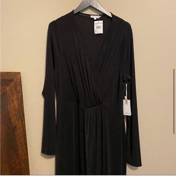 New With Tags Good American Shimmer Wrap Dress Size XL in Black - Picture 3 of 8